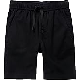 GUNLIRE Boys Cotton Shorts Summer Pull On Elastic Drawstring Casual School Uniform Shorts Outfits