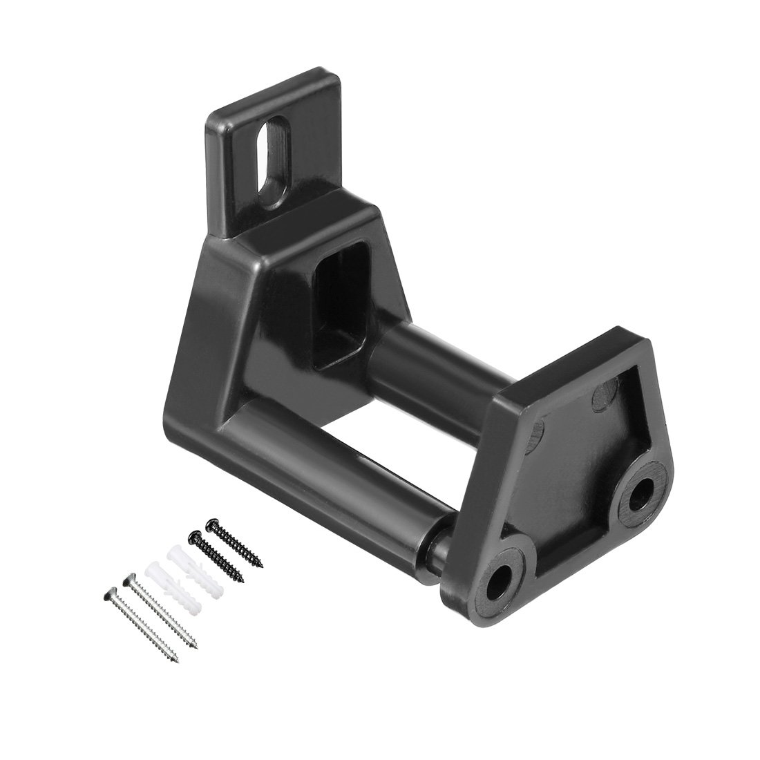 Sourcingmap Barn Sliding Door Floor Guide POM Plastic Adjustable Wall Mount Black