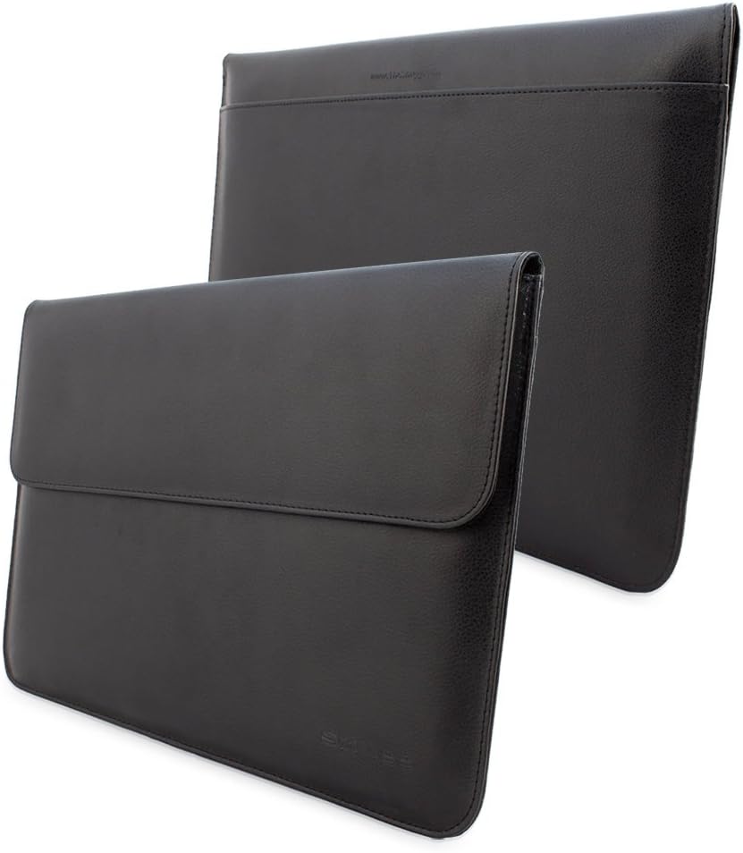 Macbook Pro 15 Case, Snugg™ Leather Sleeve with Lifetime Guarantee (Black) for Apple Macbook