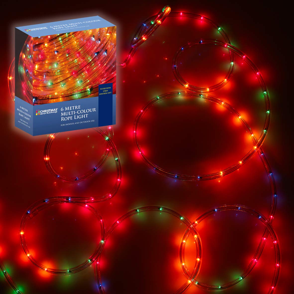 Buy The Christmas 75620 6m MultiColoured Chaser Rope Lights