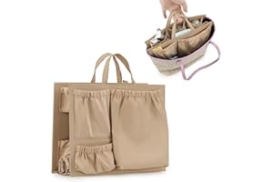 Lmbabter Removable Organizer Insert with Insulated Pocket,Updated Diaper Bag with 11 Total Pockets&Changing Pad, Handbag Tote