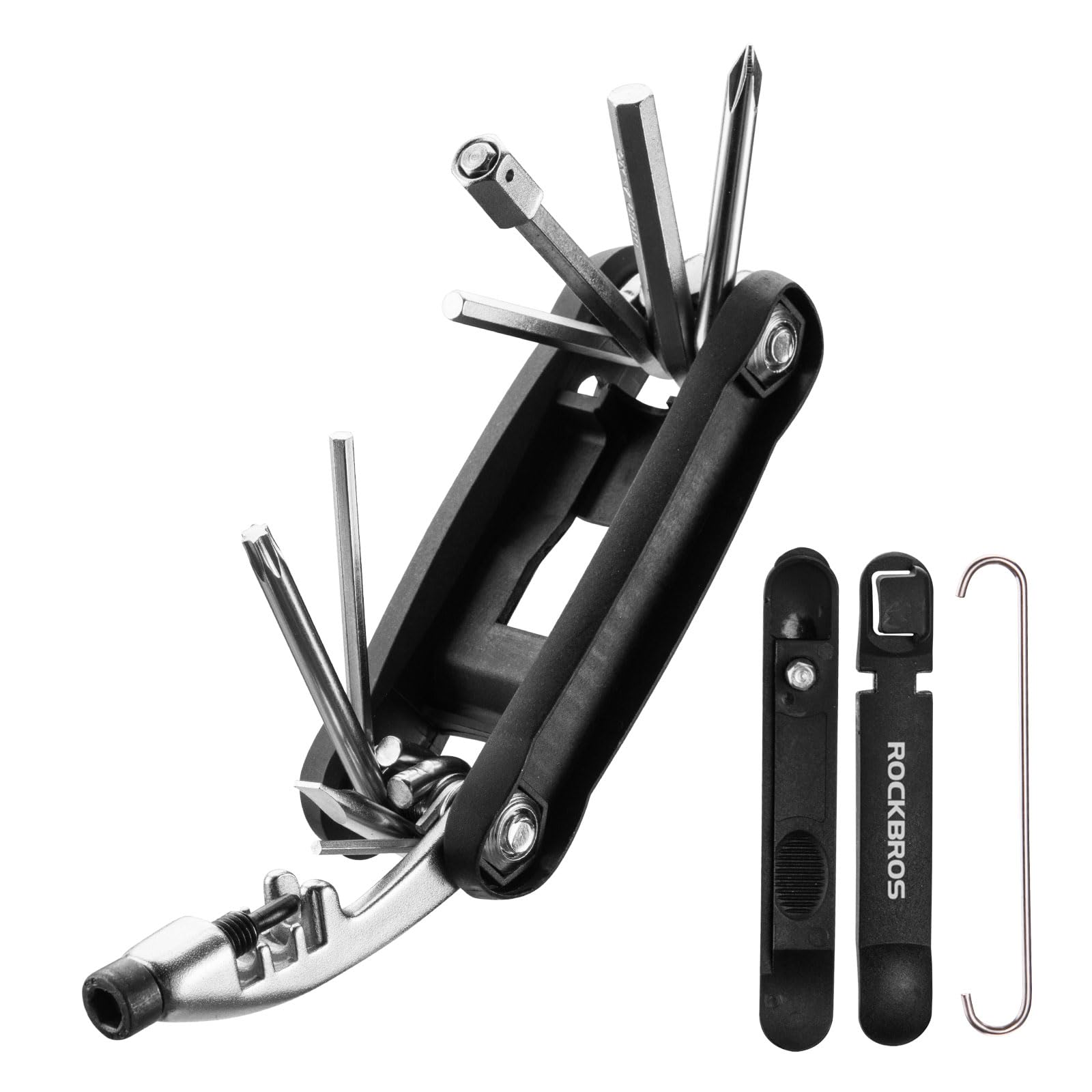 ROCKBROS 12 in 1 Multi-Function Bike Repair Tool Kit Bicycle Multi-Tool Portable Bike Pocket Tool Multifunctional Tool for Road Mountain MTB Bikes
