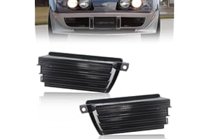 VYNTRAL Front Parking Light Turn Signal Lamp for 1975-1979 C3 Corvette, Smoked Lens