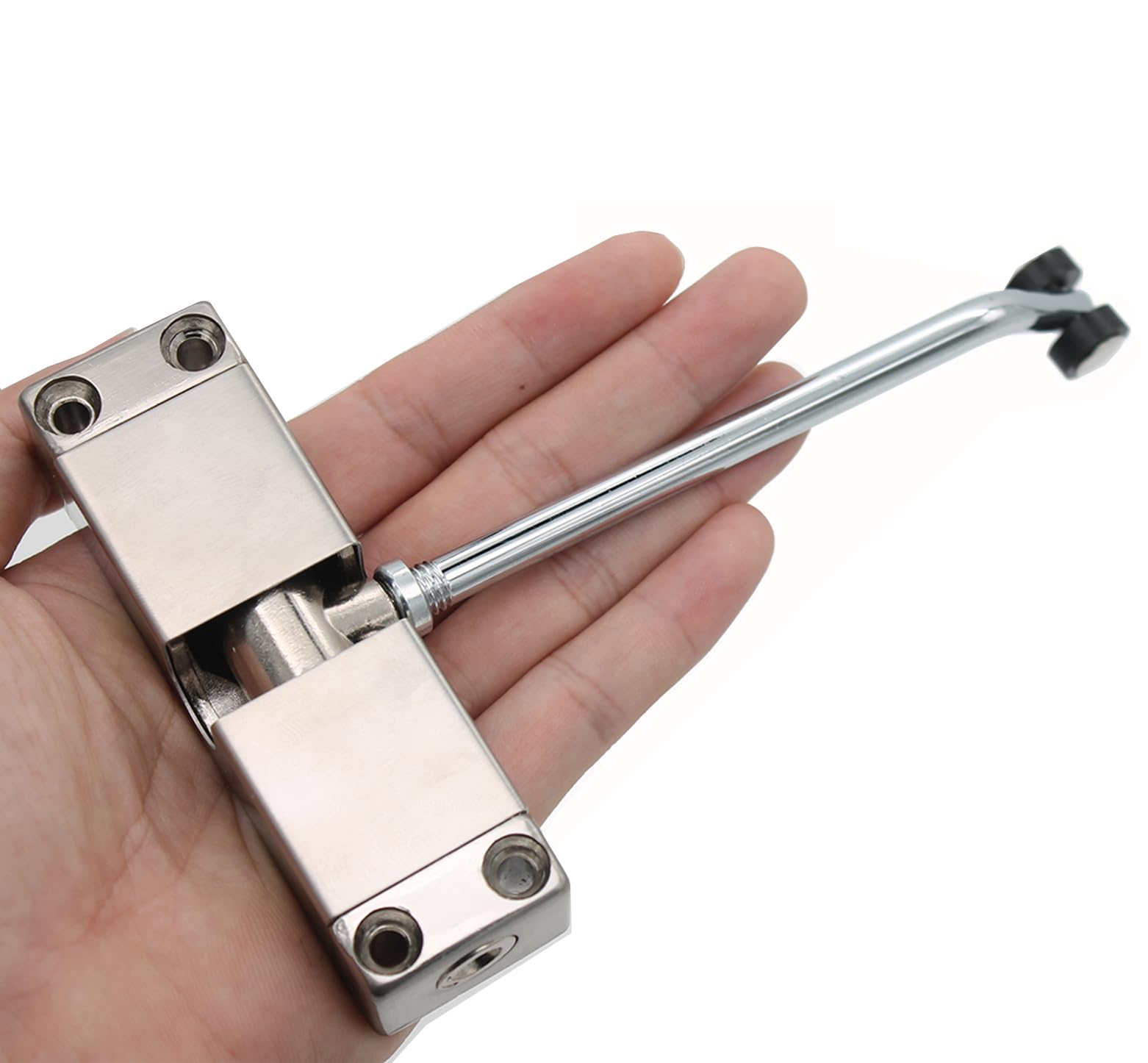 zeng Stainless Steel Adjustable Automatic Spring Door Closer, Surface Mounted for Residential/Commercial Use, Silver (1 Pc)