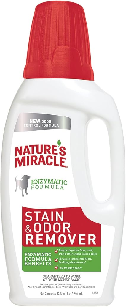 Amazon Com Nature S Miracle Dog Stain And Odor Remover Pour 32
