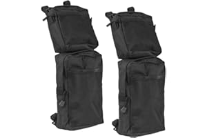 UNISTRENGH ATV Fender Bags 2-Pack ATV Tank Saddle Bags Cargo Storage Pack Hunting Fishing Bags, Black