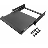 Pxoerzy 2U Keyboard Tray 12" Depth -Universal 19" Rack Mount Sliding Shelf | Suitable for Network Equipments Server Rack or Cabinet,100lbs Load Capacity,Supports Compact Keyboard Use