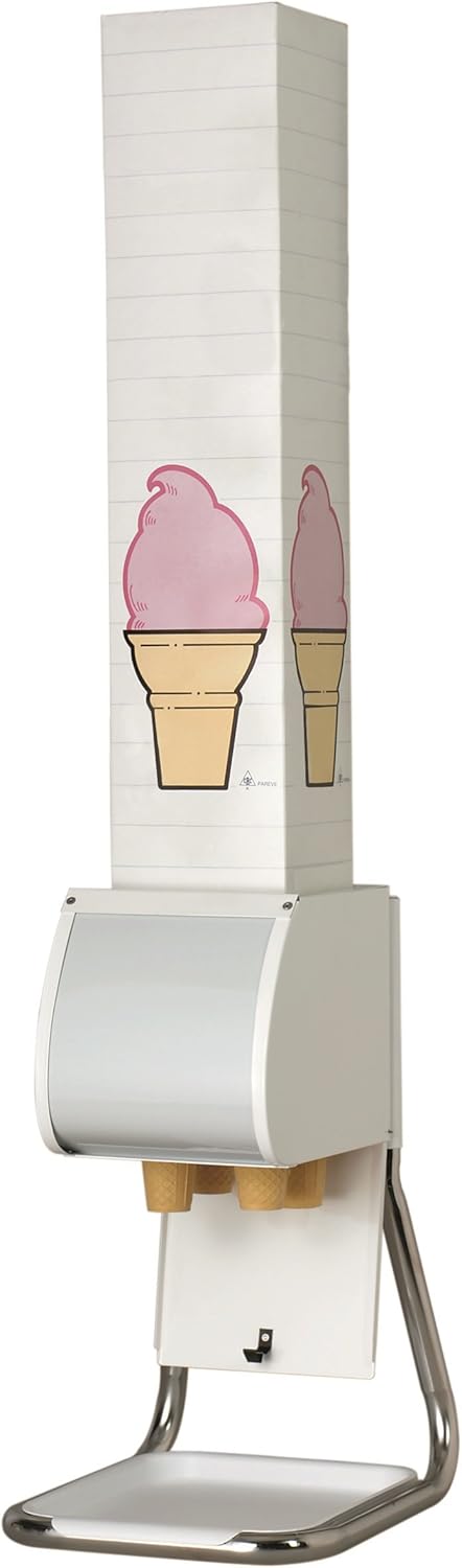 Dispense-Rite BCDS-BFL Countertop Boxed Ice Cream Cone Dispenser, 15-1/2" H x 9" W x 11-1/4" D, White