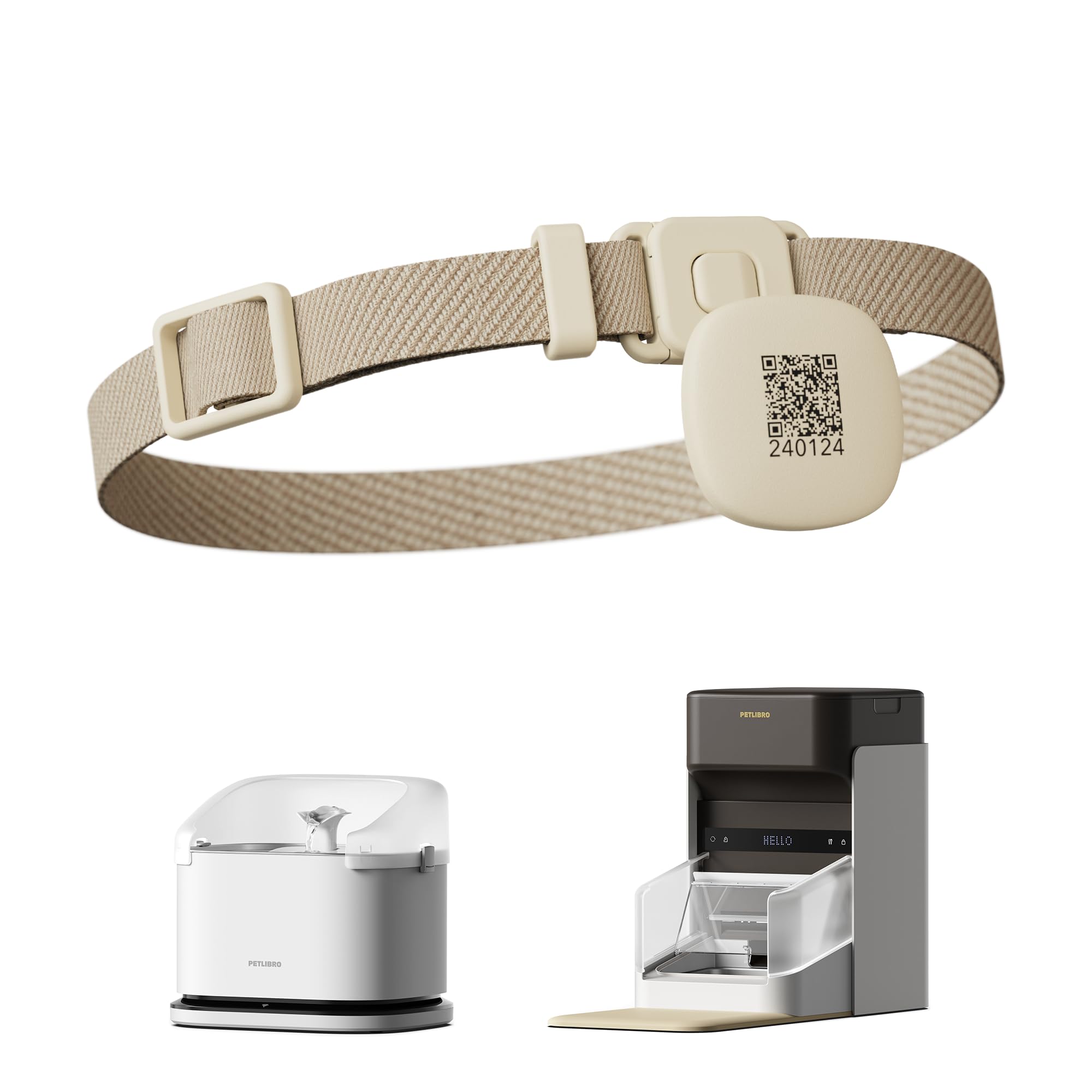 Photo 1 of PETLIBRO RFID Collar Tag for Smart App Monitoring Cat Water Fountain PLWF305 and One RFID Automatic Cat Feeder PLAF301, Lightweight and Compact Tag with Snap Release Design