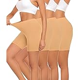 Okimay 4 Pack Cotton Boy Shorts Underwear for Women Anti Chafing Shorts for Under Dresses Soft Boxers Panties
