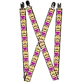 Buckle-Down unisex adults Buckle-down - Peanut Butter Jelly Suspenders, Multicolor, One Size US