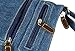 JollyChic Small Denim Bag Mini Crossbody Bag with 2 External Zip Pockets (Denim)