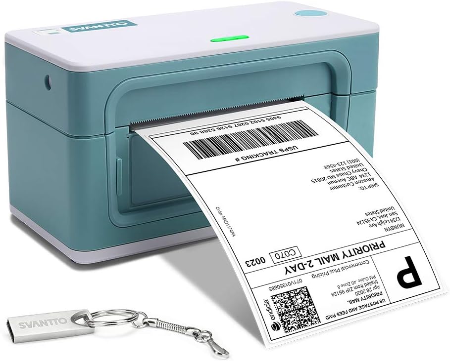 SVANTTO Etikettendrucker DHL Thermoetikettendrucker, Drucker mit 150 mm/s Hochgeschwindigkeits