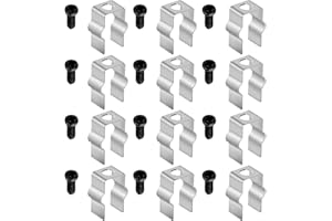 CTUOPTUO 12 Pcs Metal Mount Clips with Screws, Retaining Clips for Robot Vacuum Side Brush, Fit for Shark IQ & AI AV2501S Robot Vacuum and Some Other Models Side Brush, Not Compatible ION Series Modles