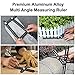 Multi Angle Measuring Ruler Template Tool - CrazyLynX Premium Aluminum Alloy Easy Angle Ruler, Precise Angle Ruler with Free Protective Pouch (A)