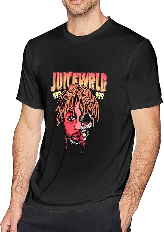 Juice Wrld Men's Boy's Short Sleeve O Neck T Shirt Summer Fashion Cotton Tees Shirt Amazon.co