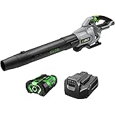 EGO POWER+ Cordless Electric Leaf Blower, 615 CFM, With Battery - LB6151 | Clean up in the yard and after mowing &ndash; includes EGO 56V 2.5Ah battery and charger &ndash; battery compatible with 100+ EGO tools