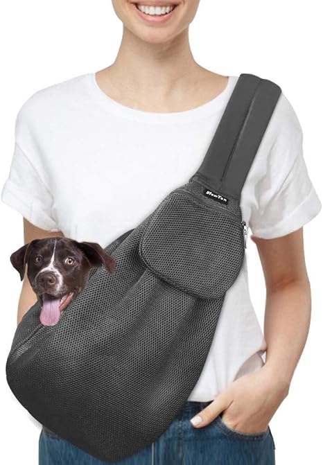 SlowTon Bolsos para Mascotas Transportín para Perros Pet Carrier Dog Hand Sling Carrier Bandolera Correa de Hombro Acolchada Ajustable Tote Bag con ...