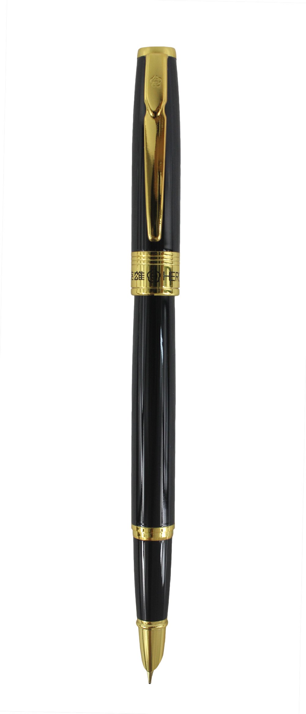 Sipliv 2017 Fountain Pen Gold Trim, Fine Nib, Black