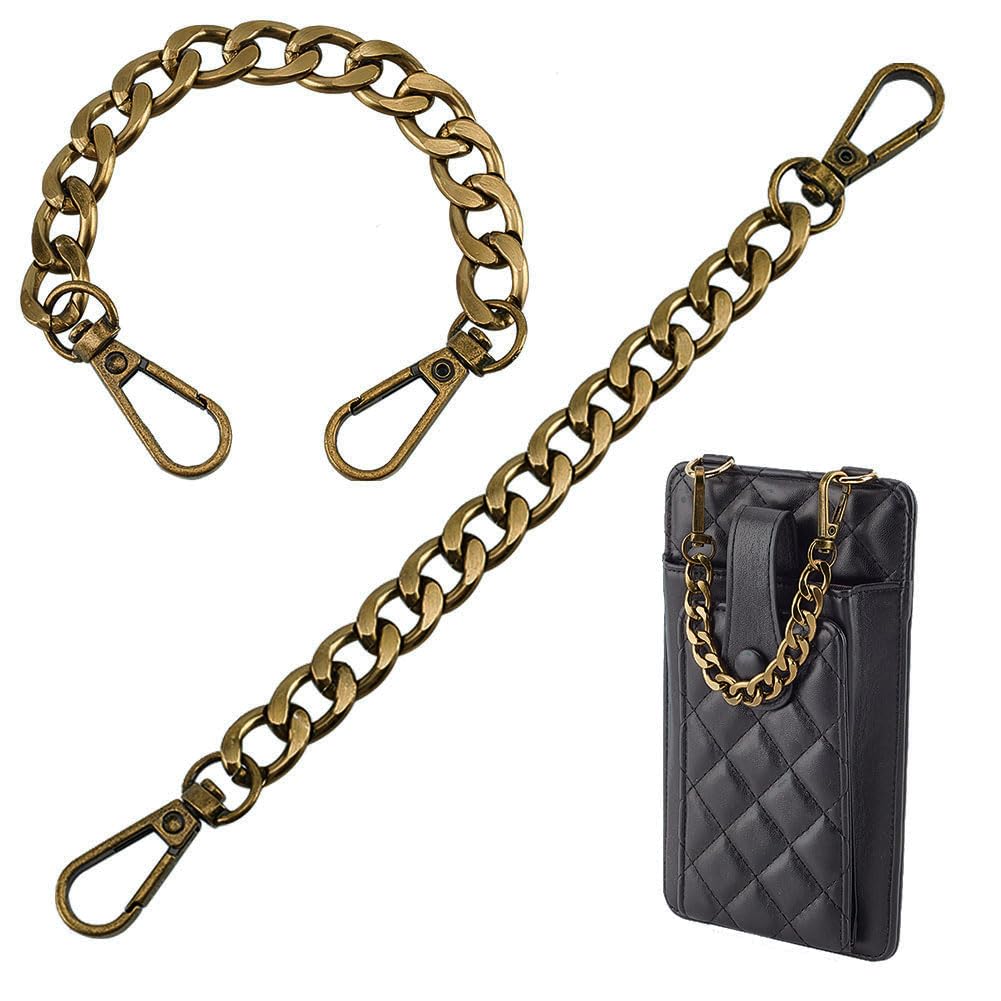 PH PandaHall Purse Strap Extender, 2pcs 8 Inch Antique Bronze Purse Handles Bag Extender Chain Alloy Purse Chain Handbag Chain Straps Metal Bag Strap Replacement Handles for Handbags Crossbody Bag