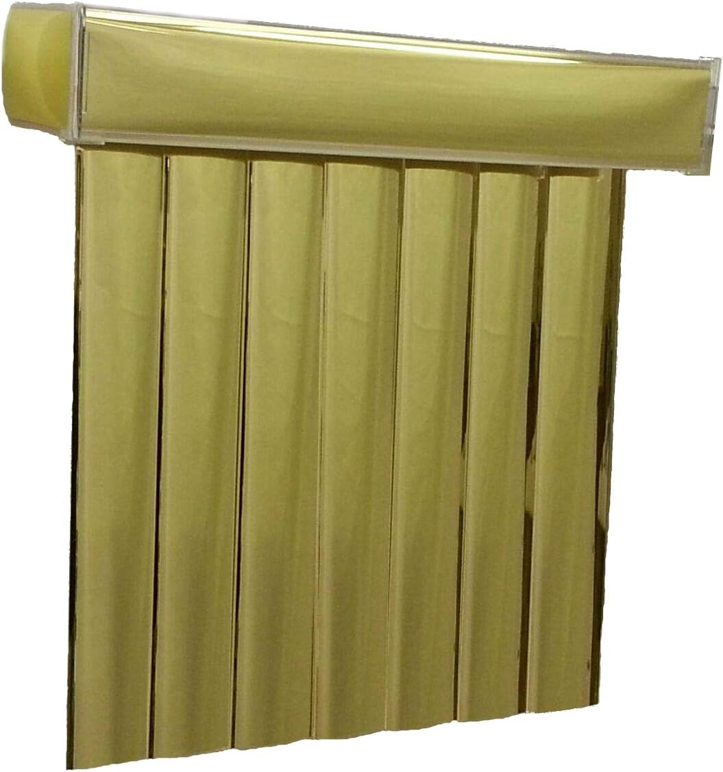 Gold Mirror Vinyl Vertical Blinds with 31/2" Reflective