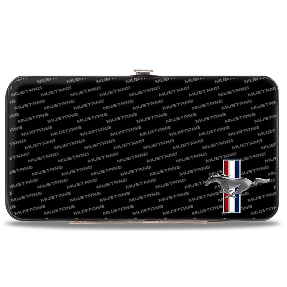 Buckle-Down Cartera con bisagra y hebilla para mujer - Mustang, 7 x 4