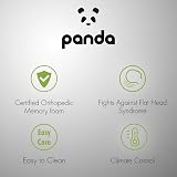 Panda Kids Memory Foam Bamboo Pillow 45 x 25 x 3cm Orthopaedic view 3
