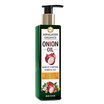 Himalayan Organics Onion Hair Oil - Controls Hair Fall - Promotes Hair Growth - No Mineral Oils & Silicones, 250 ml