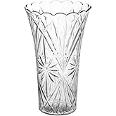 Royal Imports Flower Acrylic Vase Decorative Centerpiece for Home or Wedding Non-Breakable Plastic - 9" Tall, 4" Opening - Clear