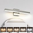 Joossnwell Bathroom Vanity Light Brushed Nickel Bathroom Light Fixtures Over Mirror 23.62 inch 5CCT Dimmable Modern Bathroom Lights Bar LED Vanity Lighting ETL Certificated