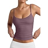 PINKMSTYLE Women's Basic Double Lined Scoop Neck Tank Tops Adjustable Cami Tank Summer Sleeveless Tops