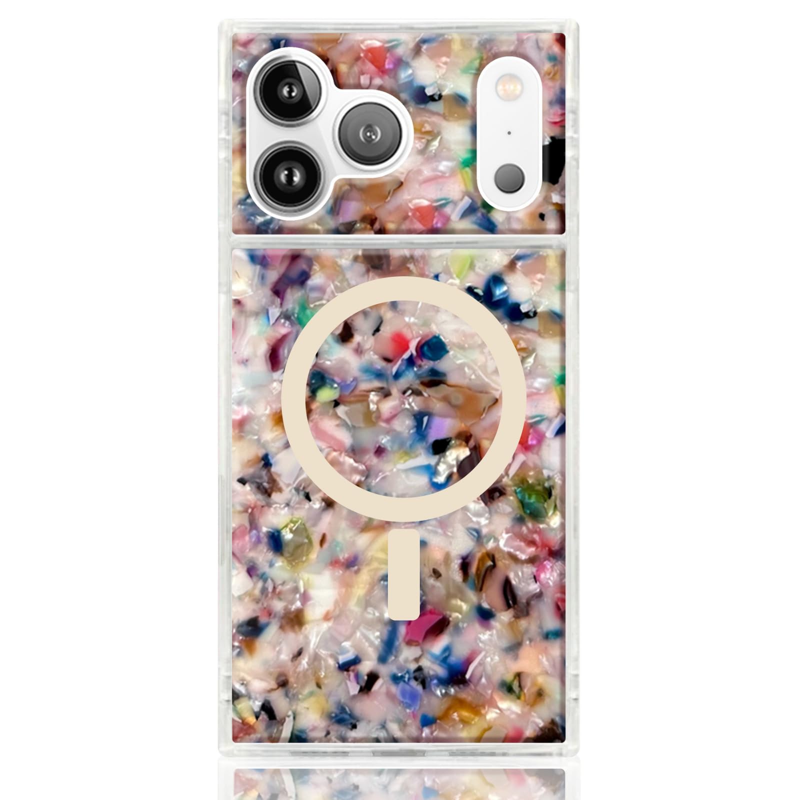 Flaunt Official Square iPhone 17 Pro Max Case - Confetti Tortoise Shell