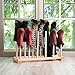 INNOKA 6 Pairs Boot Rack Organizer, Standing Wooden & Aluminum Storage Holder Hanger for Riding Boots, Rain Boots, Shoes - Easy to Assemble, Space-Saving, Keep Boots in Shape, Home Essentials