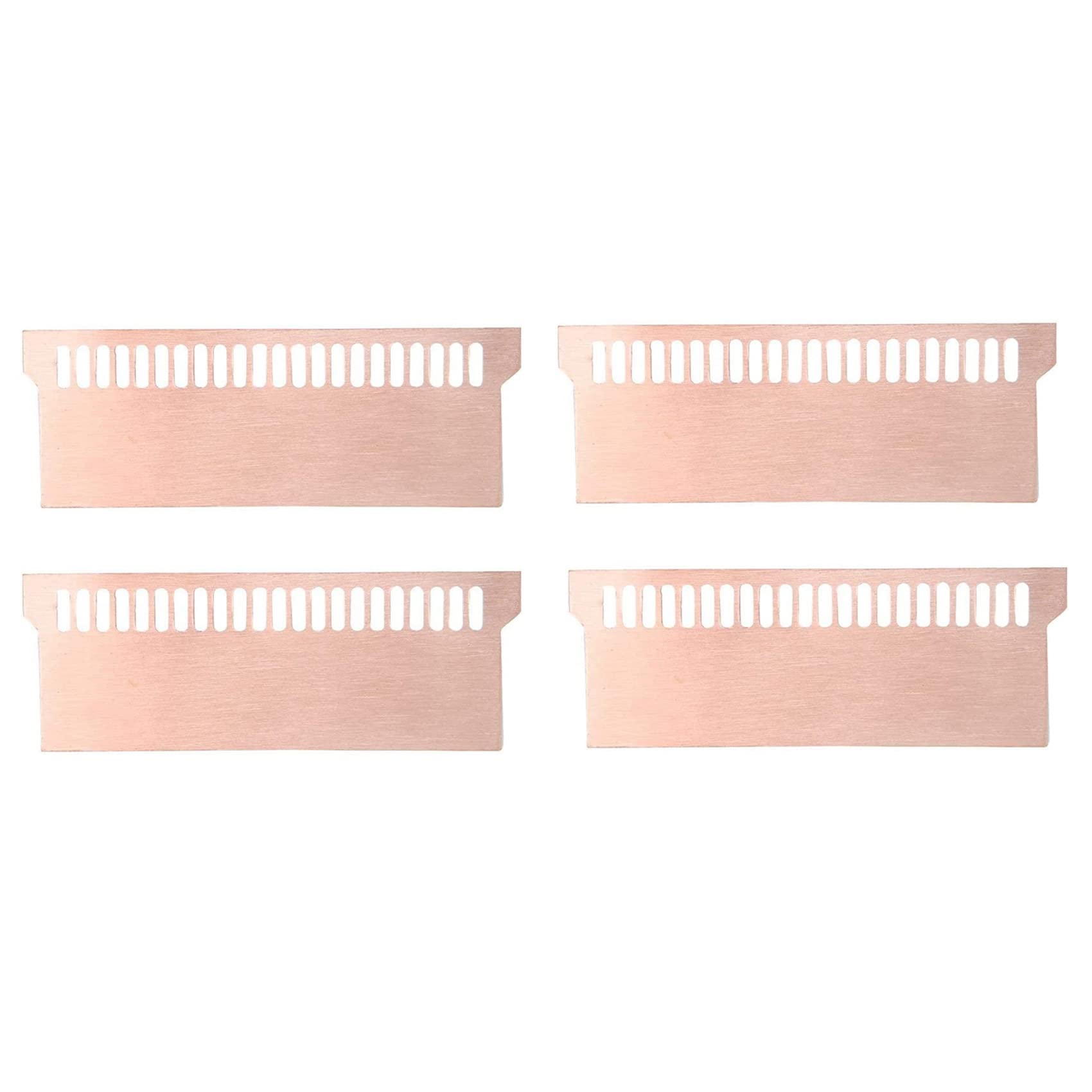 Tokiudeeir 4 Pcs Pure Copper Notebook Gaming Laptop Memory Heatsink Cooling Radiator RAM Memory Cooler Heat Sink 0.5Mm