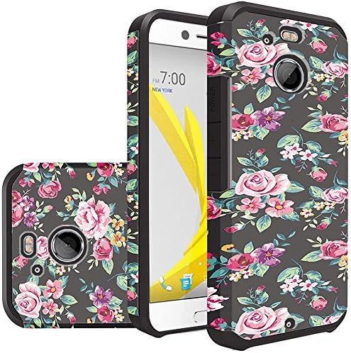 HTC BOLT / HTC 10 EVO Defender [Image Designed] [Shock Proof] Hybrid Dual Layer [SLIM] Protective Back Cover For HTC BOLT / HTC 10 EVO (Tropical Colorful Roses Floral)