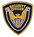 2 Pack - Hero's Pride Security Officer Shoulder Patch 4x4” - Full Color Dark Gold Border - 100% Embroidered, 6,500 Stitches - Durable Sew-On Uniform Patch for Long-Lasting Use