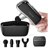 KingPavonini Mini Massage Gun with All-in-One Storage Case, 0.5 LBS Pocket-Sized Small Massage Gun Deep Tissue, Portable Percussion Massager for Travel, Gym