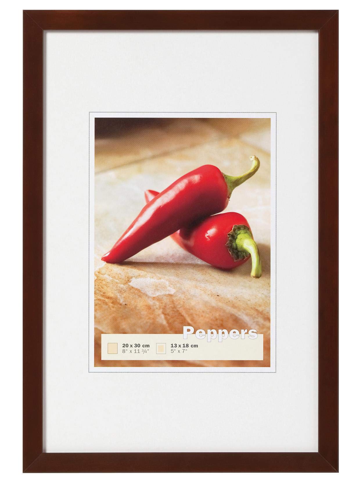 walther design Picture Frame Walnut 24 x 30 cm Peppers Wooden Frame BP430N