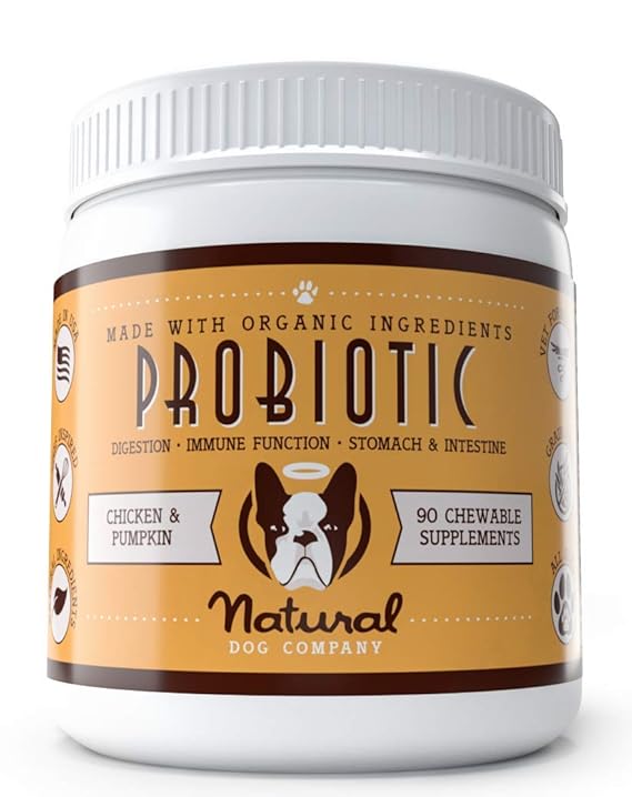 Natural Dog Company Probiotic Digestive Enzyme Supplement for Dogs