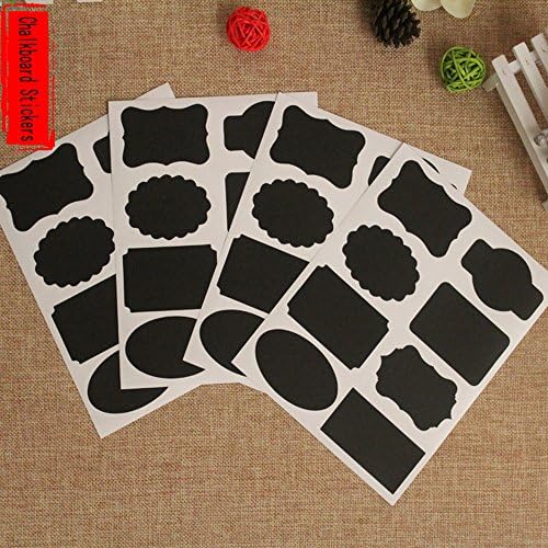 DoTebpa 144PCS Chalkboard Stickers,Chalkboard Labels,2.6 X 1.6 Inches,Black