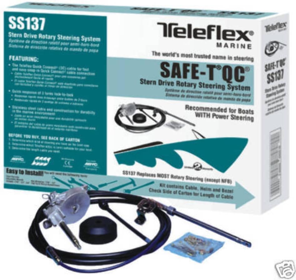 TELEFLEX Safe T Boat Steering System Complete 11' Q/C Safe Simple Reliable