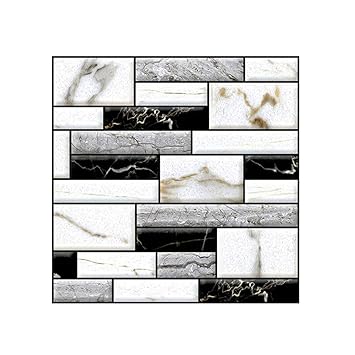 Amazon Com Jiyaru 6pc Tile Sticker Faux Brick Stone Wallpaper