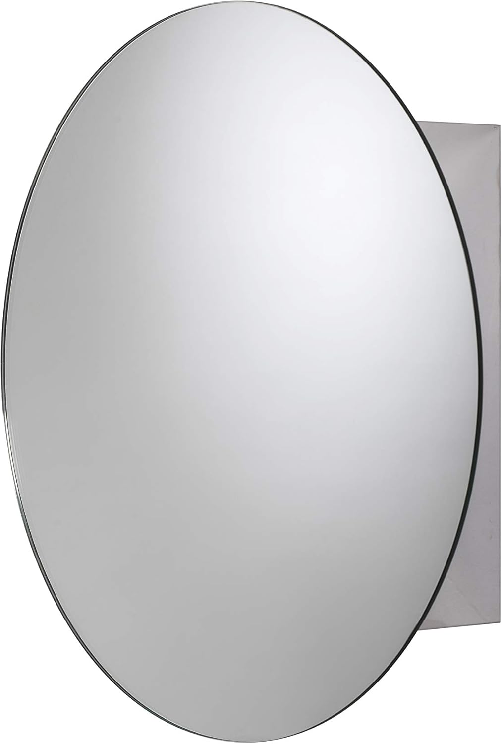 Amazon Com Croydex Severn Stainless Steel Circular Medicine Cabinet With Over Hanging Mirror Door 19 7 X 19 7 X 3 9 In Home Improvement