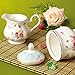 Jusalpha® Fine china floral vintage sugar and creamer set (Sugar and Creamer Set 01)