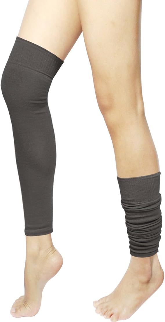 Dahlia Women's Leg Warmers, Knee High Wool, Solid Colors