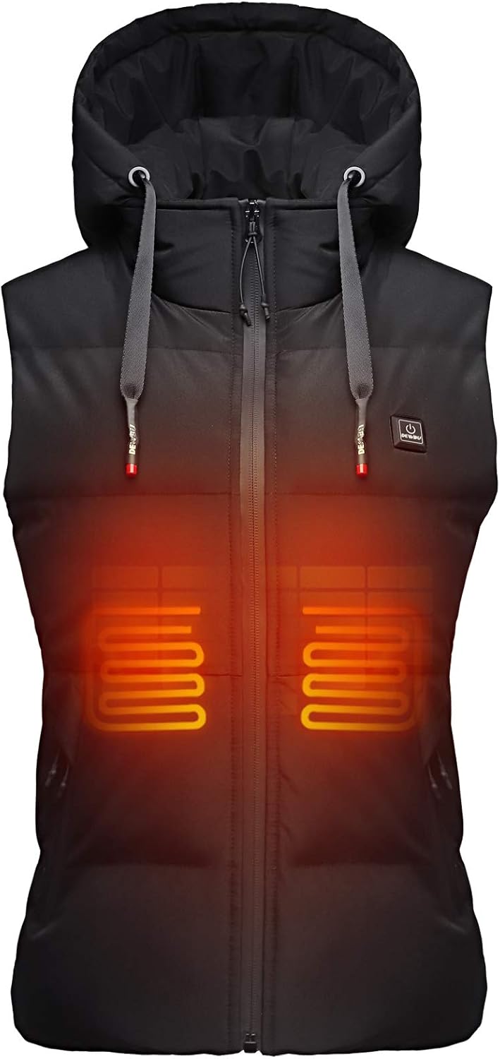 DEWBU Heated Vest With 7.4V Battery Pack Lightweight Electric Heating