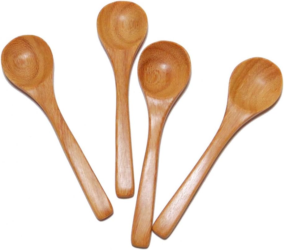 CandyHusky's Round Head Mini Wooden Spoons Condiments Salt Spoons