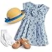 American Girl Historical BeForever Kit Kittredge Kit's Blue Play Dress Outfit 18 Inch Dolls