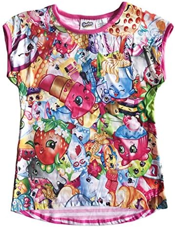 Shopkins Girls Sublimation Top (Pink, Small (6/6X))