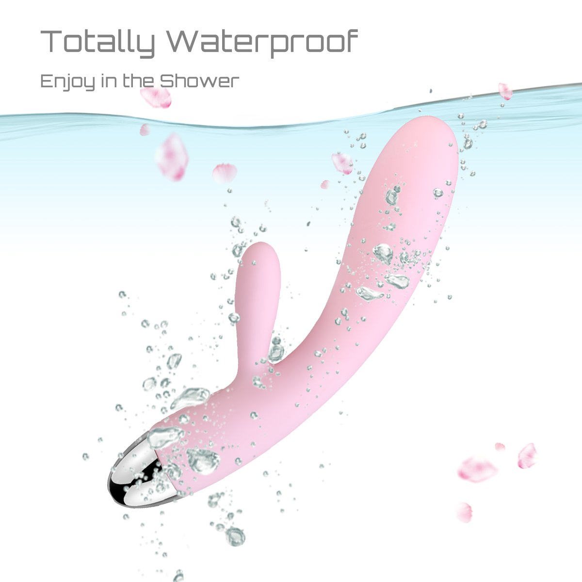 SVAKOM Cherry Rechargeable 100% Waterproof Rabbit G-spot Clitoral Vibrators with 6 vibration Modes Stimulators Dildos Wand Massagers for Women